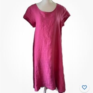 NWT Bryn Walker Winslow Linen Round Neck Cap Sleeve A-Line Dress Sz XS Runs Big